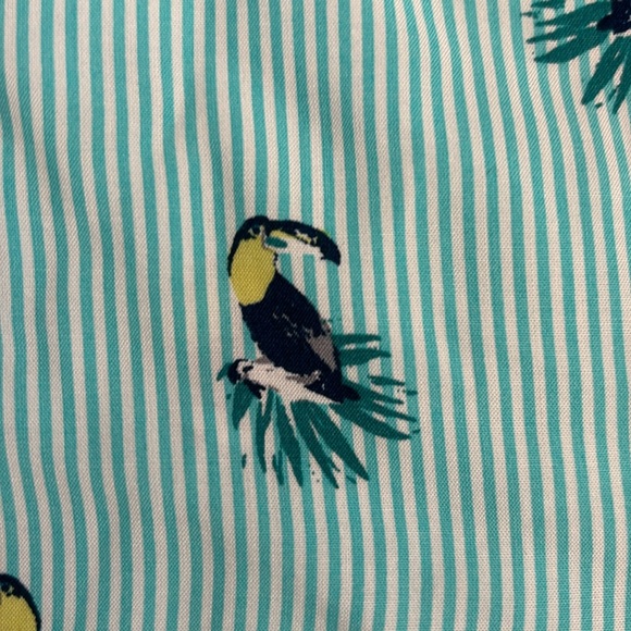 OLSEN Blue and White Stripes Blouse with Bird Detail - Picture 2 of 4